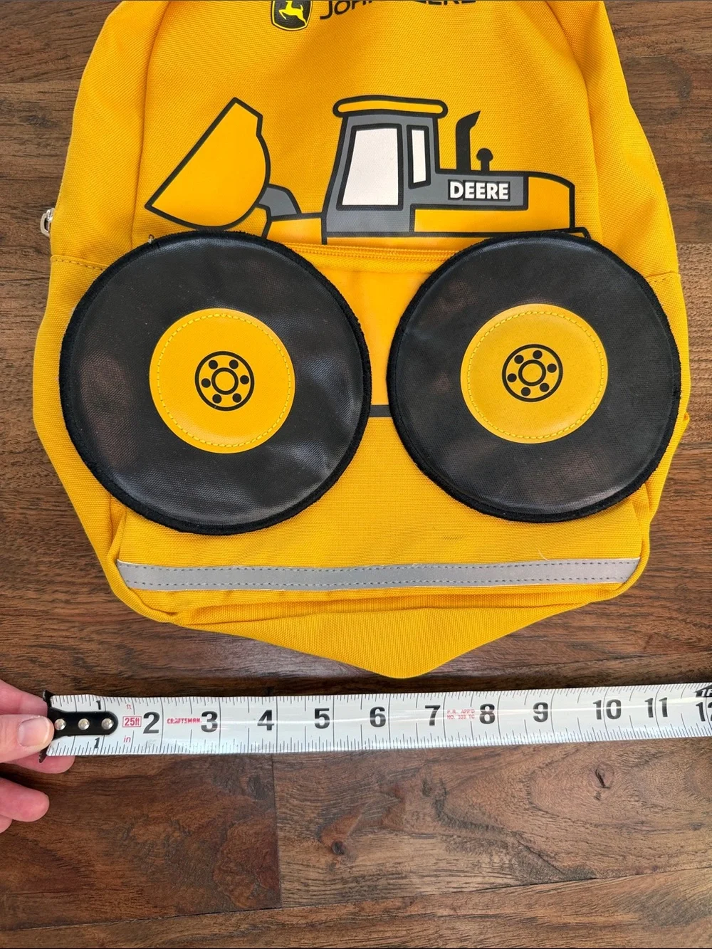 John Deere Yellow Tractor Toddler Backpack